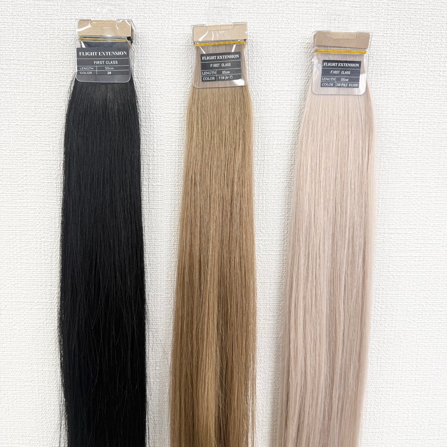 人毛100% ファーストクラス シールエクステ 55cm 40本入 - プレミアム品質