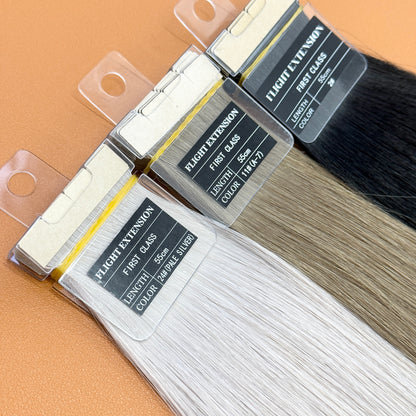 人毛100% ファーストクラス シールエクステ 55cm 40本入 - プレミアム品質