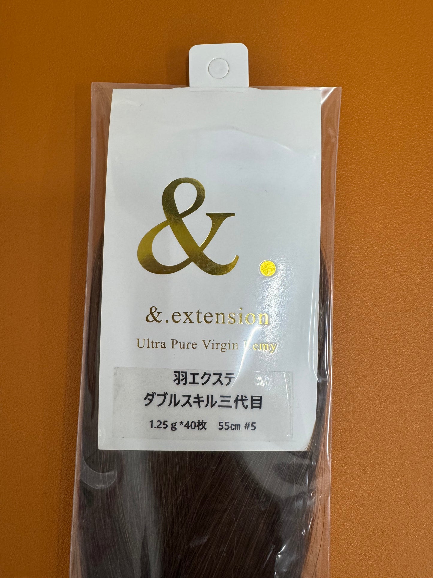 &エクステ　羽ダブル　1.25g×40枚　55cm