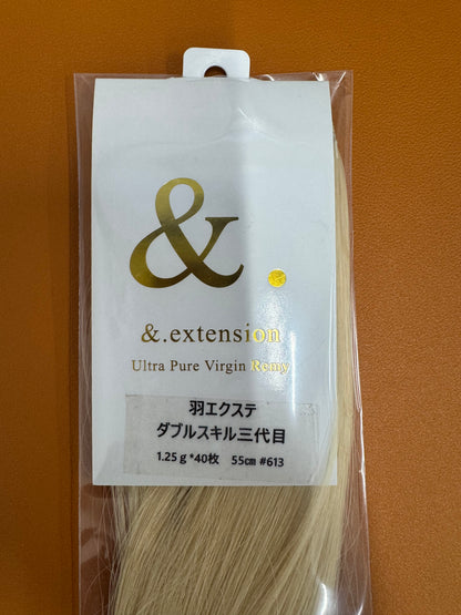 &エクステ　羽ダブル　1.25g×40枚　55cm